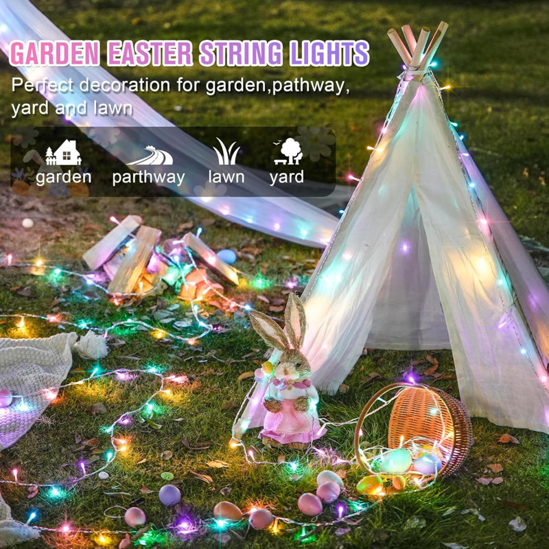 Easter string lights plug in cheap